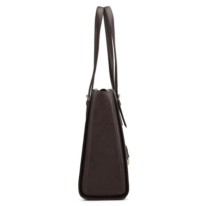 Large Franzy Leather Shoulder Bag - Chocolate