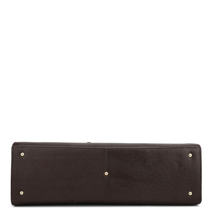 Large Franzy Leather Shoulder Bag - Chocolate