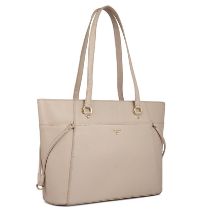 Large Saffiano Leather Tote - Powder Pink