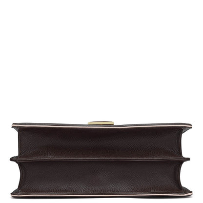 Small Franzy Leather Satchel - Chocolate