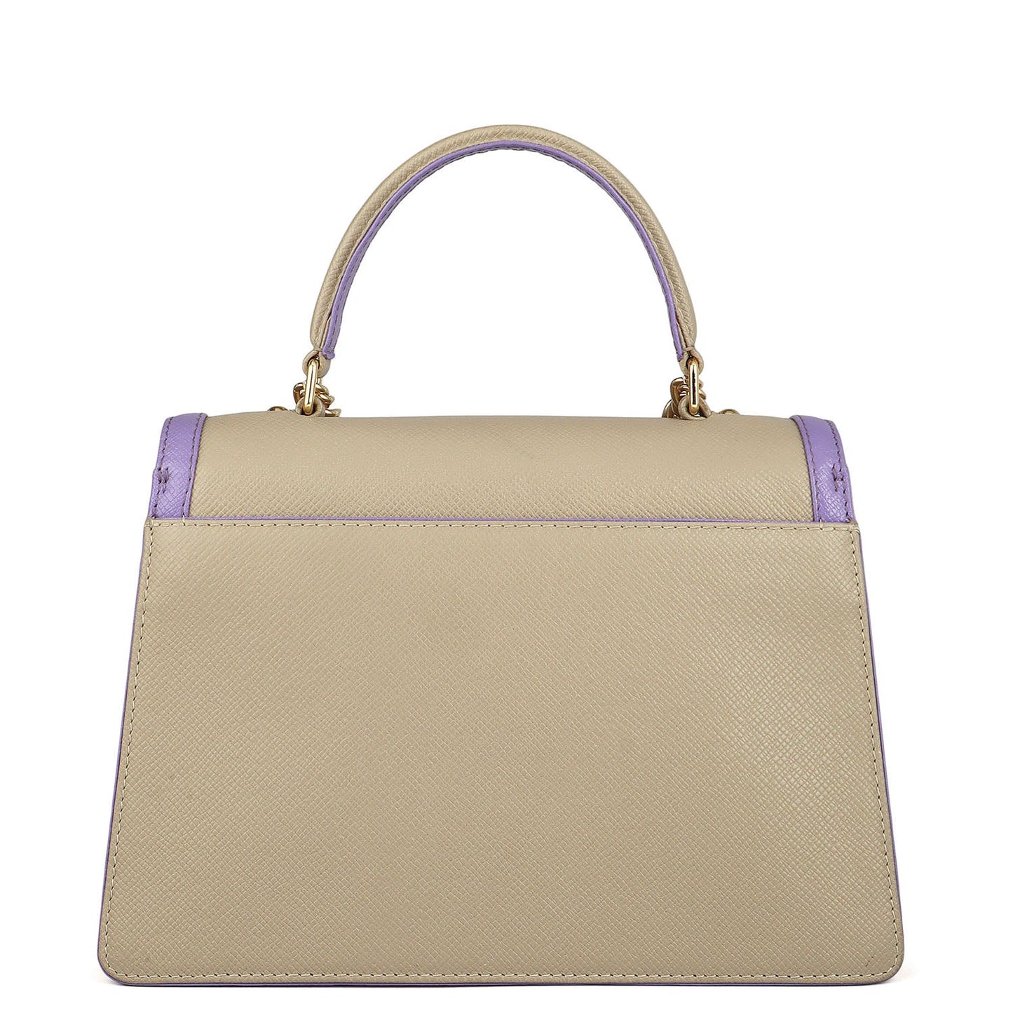 Small Franzy Leather Satchel - Chalk