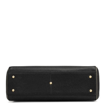 Small Franzy Leather Satchel - Black
