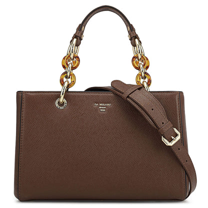 Small Franzy Leather Satchel - Date