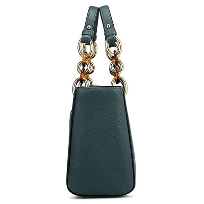Small Franzy Leather Satchel - Octane