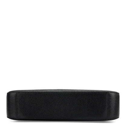 Small Franzy Leather Baguette - Black