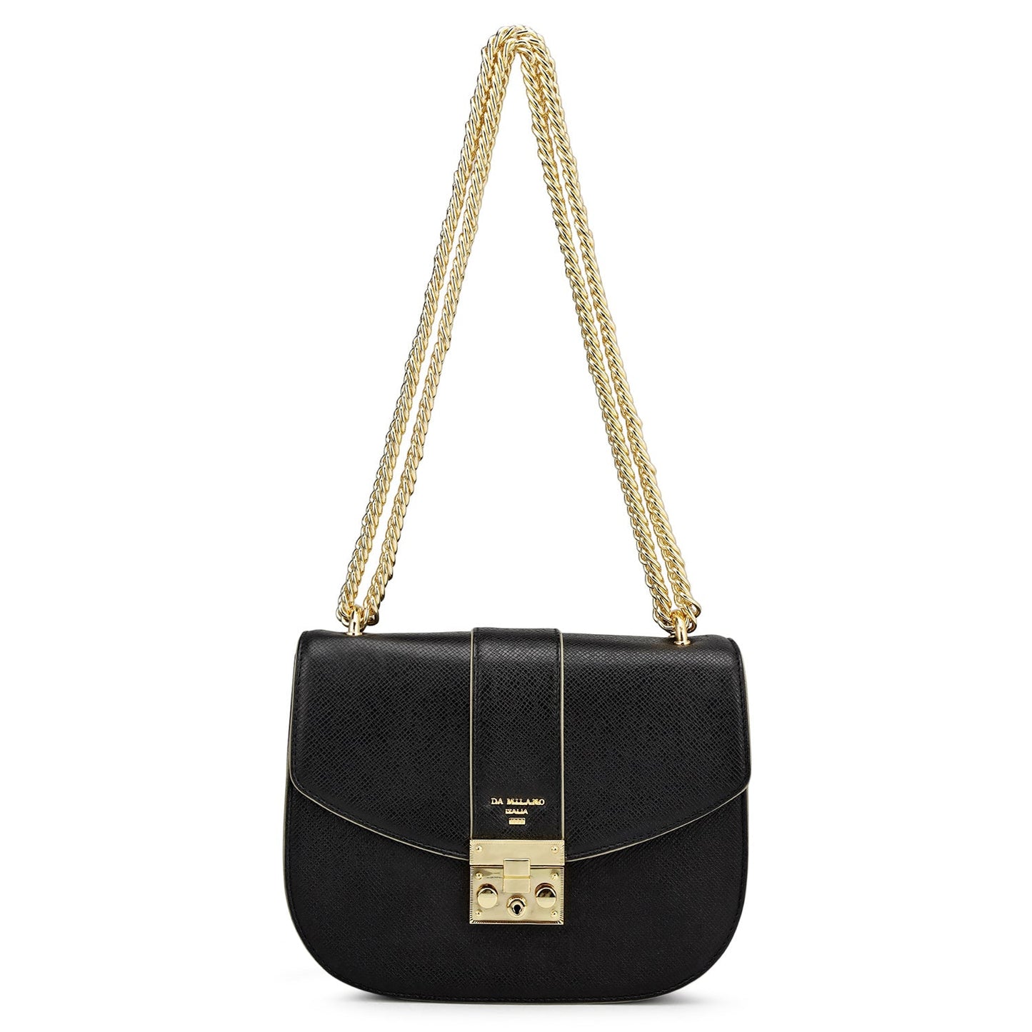 Small Franzy Leather Shoulder Bag - Black