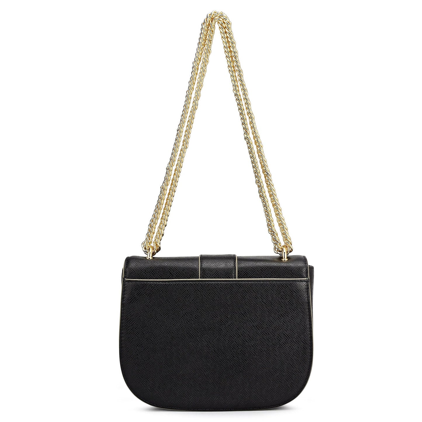 Small Franzy Leather Shoulder Bag - Black