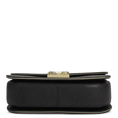 Small Franzy Leather Shoulder Bag - Black