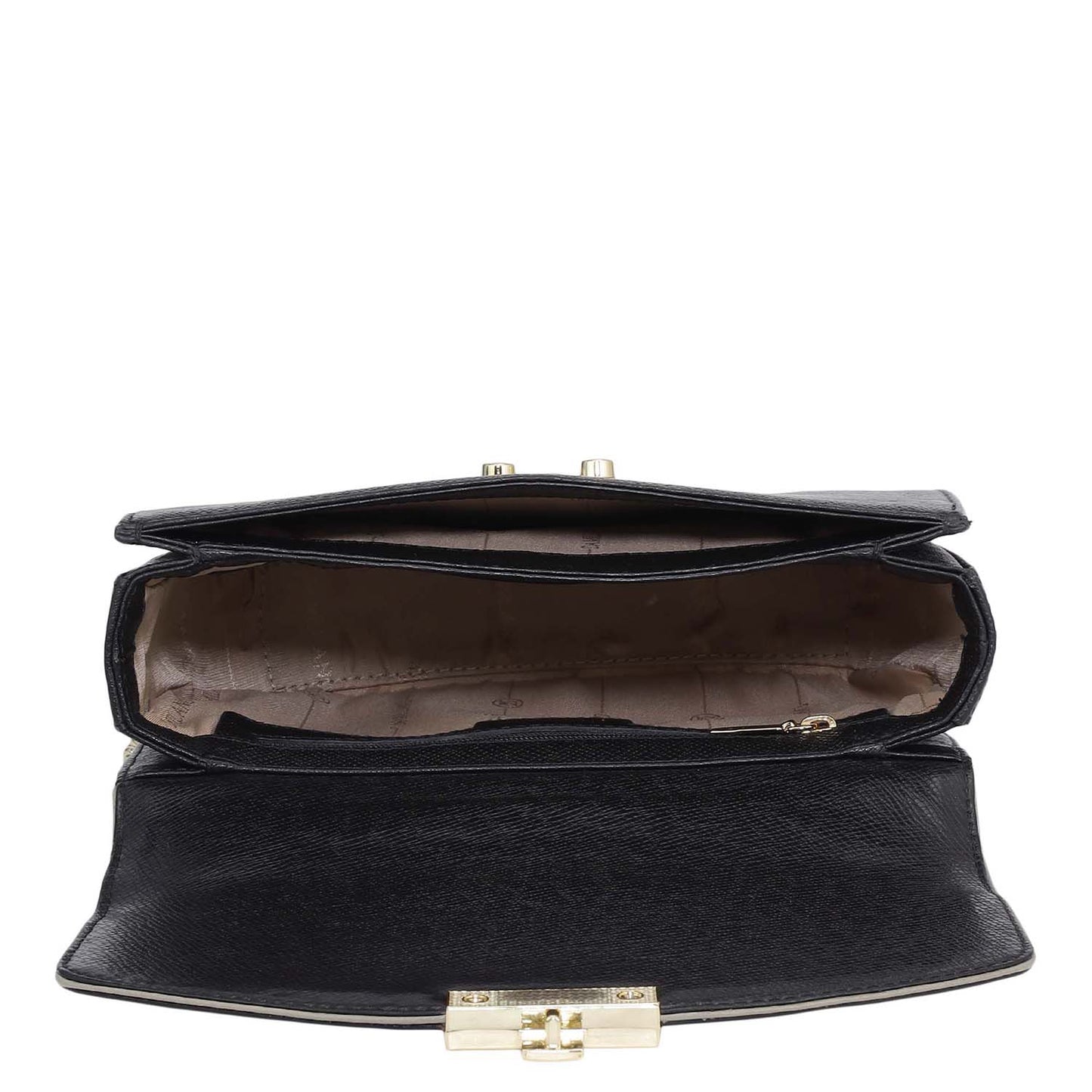 Small Franzy Leather Shoulder Bag - Black