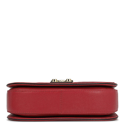 Small Franzy Leather Shoulder Bag - Plumberry