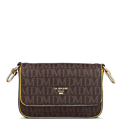 Monogram Franzy Leather Sling - Chocolate & Minion