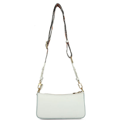 Monogram Franzy Leather Sling - Cloud Blue & White