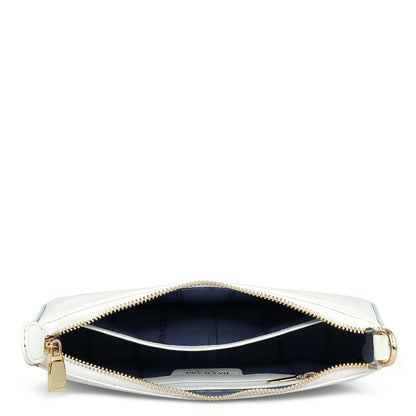 Monogram Franzy Leather Sling - Cloud Blue & White