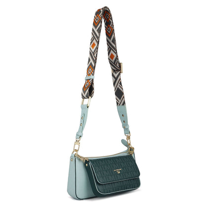 Monogram Franzy Leather Sling - Octane & Cloud Blue