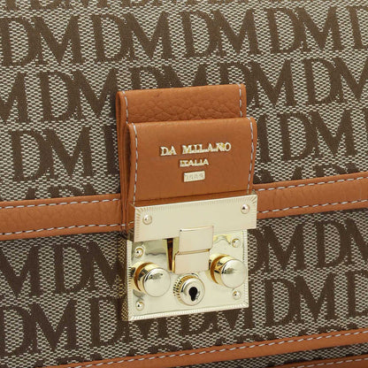 Small Canvas Wax Leather Shoulder Bag - Orange