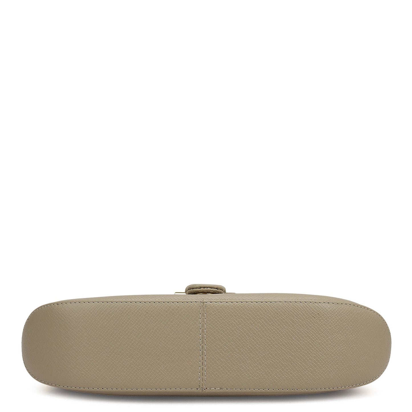 Small Franzy Leather Baguette - Chalk