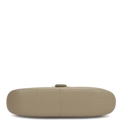 Small Franzy Leather Baguette - Chalk