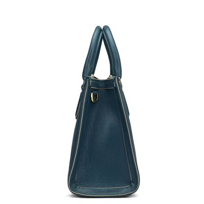 Small Franzy Leather Satchel - Octane