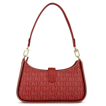 Monogram Franzy Leather Baguette - Brick