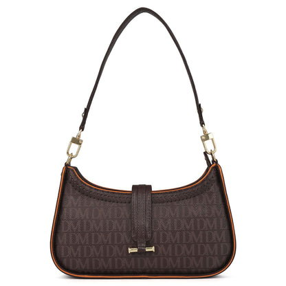 Monogram Franzy Leather Baguette - Chocolate