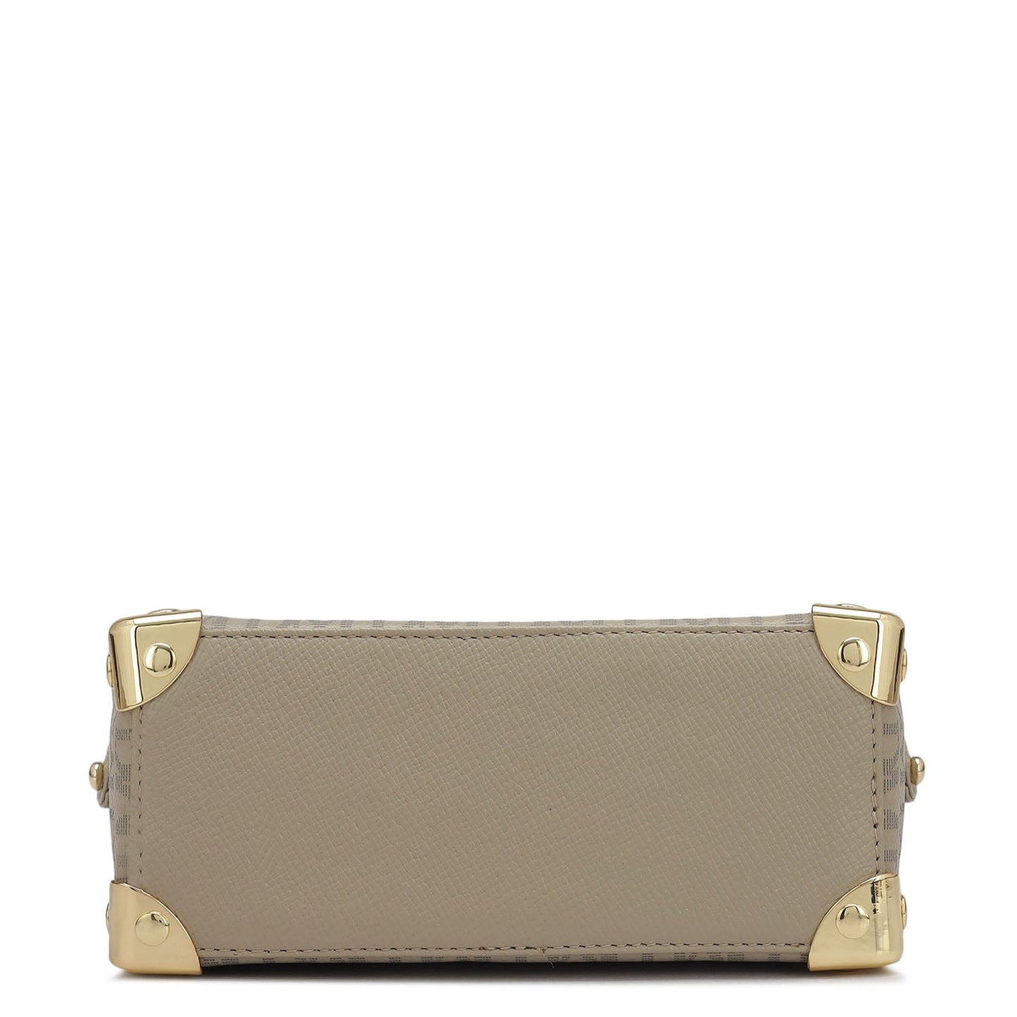 Small Monogram Leather Satchel - Chalk