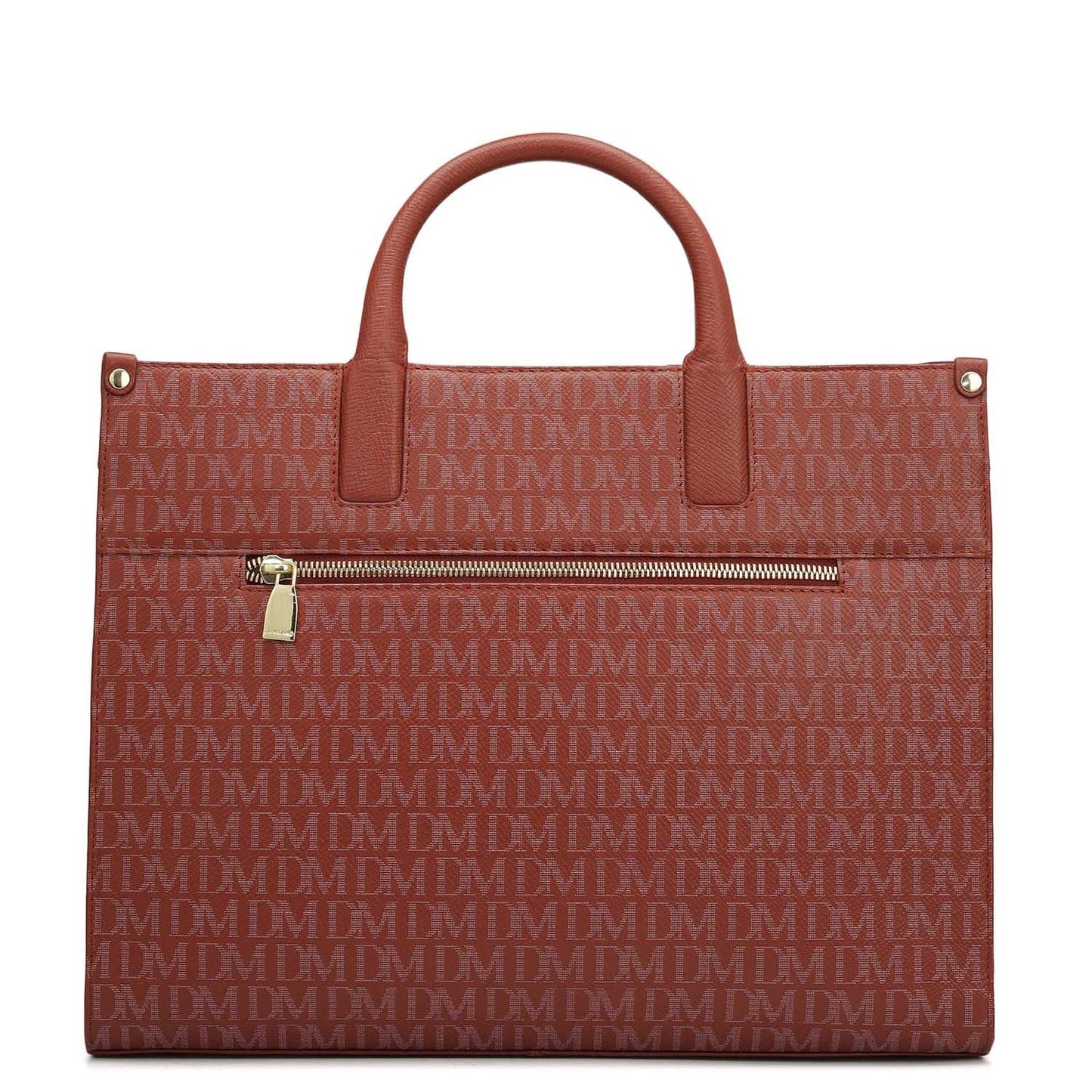 Medium Monogram Franzy Leather Satchel - Brick