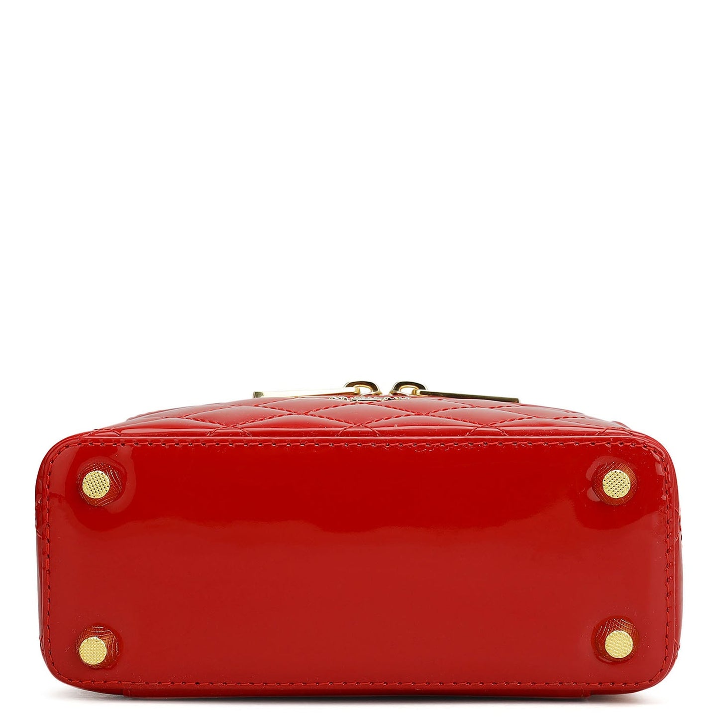 Small Patent Leather Satchel - Red