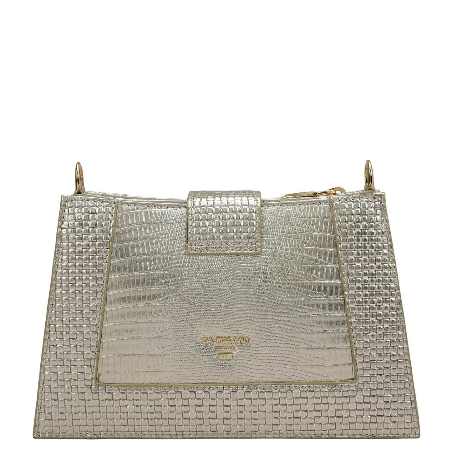 Small Metallic Leather Sling - Gold