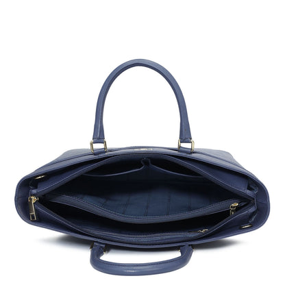Medium Croco Franzy Leather Satchel - Stardust