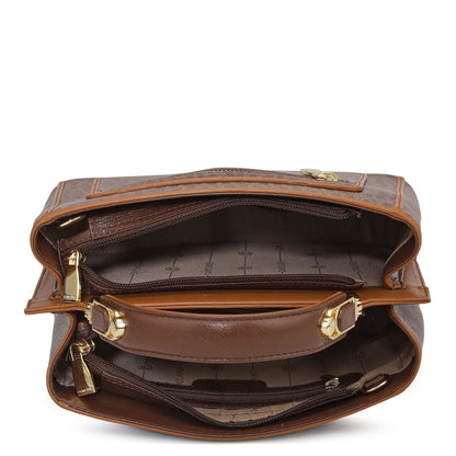 Small Monogram Leather Satchel - Date