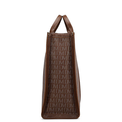 Large Monogram Leather Book Tote - Date
