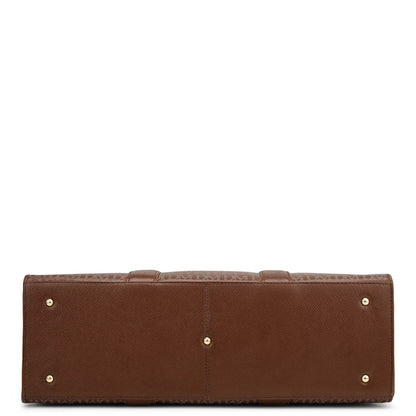 Large Monogram Leather Book Tote - Date