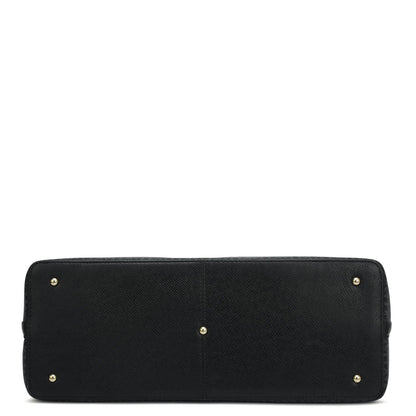 Large Monogram Plain Leather Tote - Black