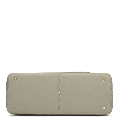 Large Monogram Franzy Leather Tote - Chalk