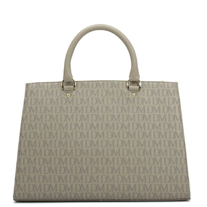 Medium Monogram Franzy Leather Satchel - Chalk