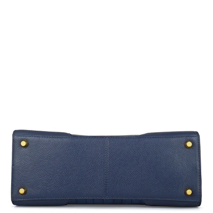 Medium Croco Franzy Leather Satchel - Stardust
