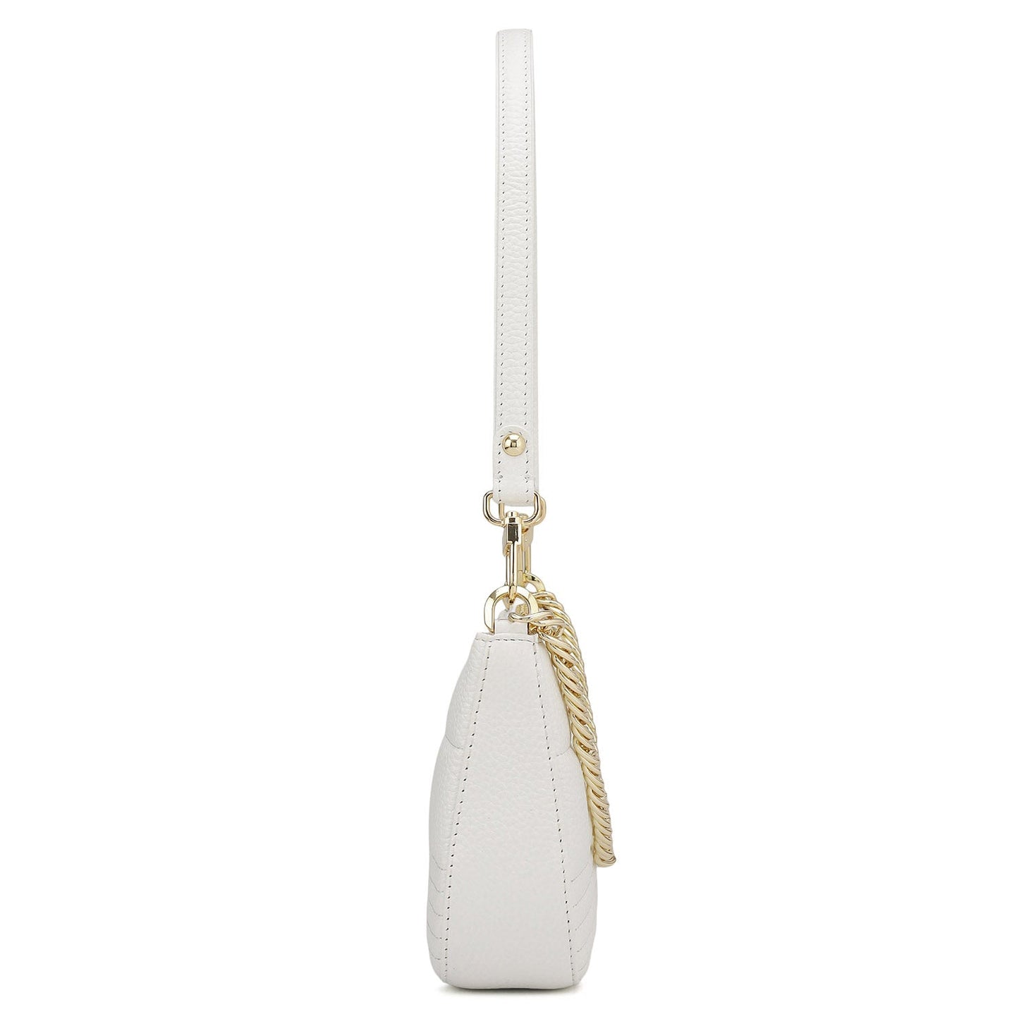 Small Wax Stripe Leather Shoulder Bag - Purity
