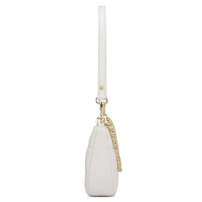 Small Wax Stripe Leather Shoulder Bag - Purity