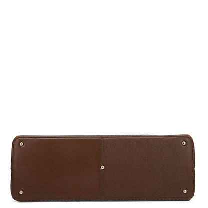 Medium Monogram Leather Book Tote   - Date