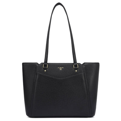 Small Franzy Leather Tote - Black