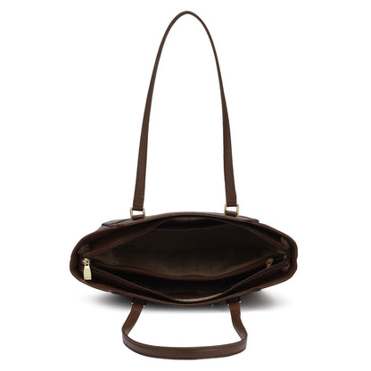 Small Franzy Leather Tote - Date
