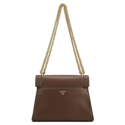 Small Plain Leather Shoulder Bag - Date