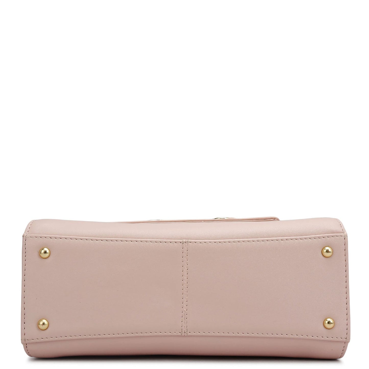 Small Plain Leather Satchel - Pink