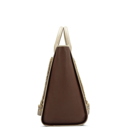 Large Wax Leather Satchel - Espresso
