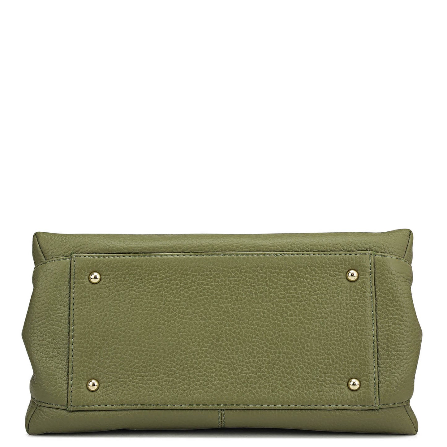 Small Wax Leather Satchel - Fern