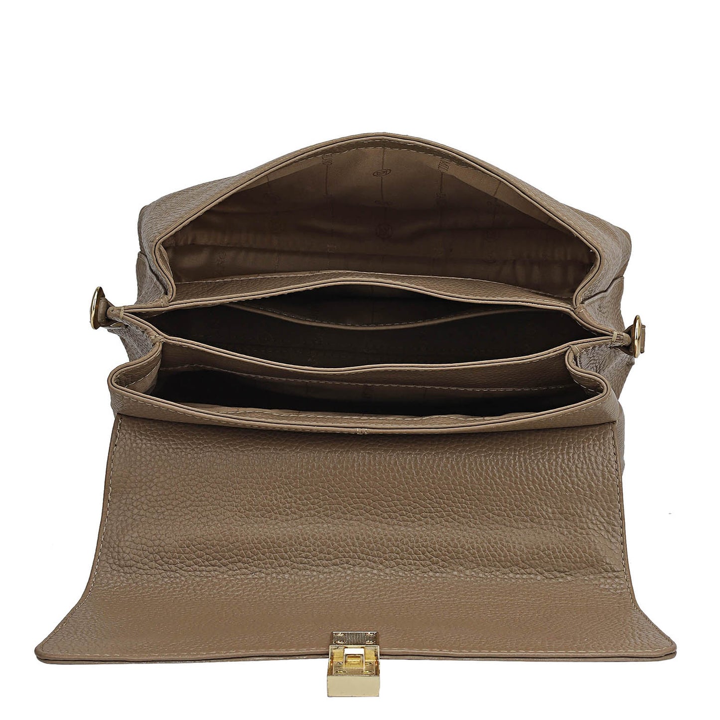 Small Wax Leather Satchel - Greyish Taupe