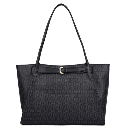 Allure Croco Franzy Leather Satchel - Black