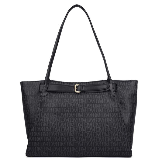 Allure Croco Franzy Leather Satchel - Black