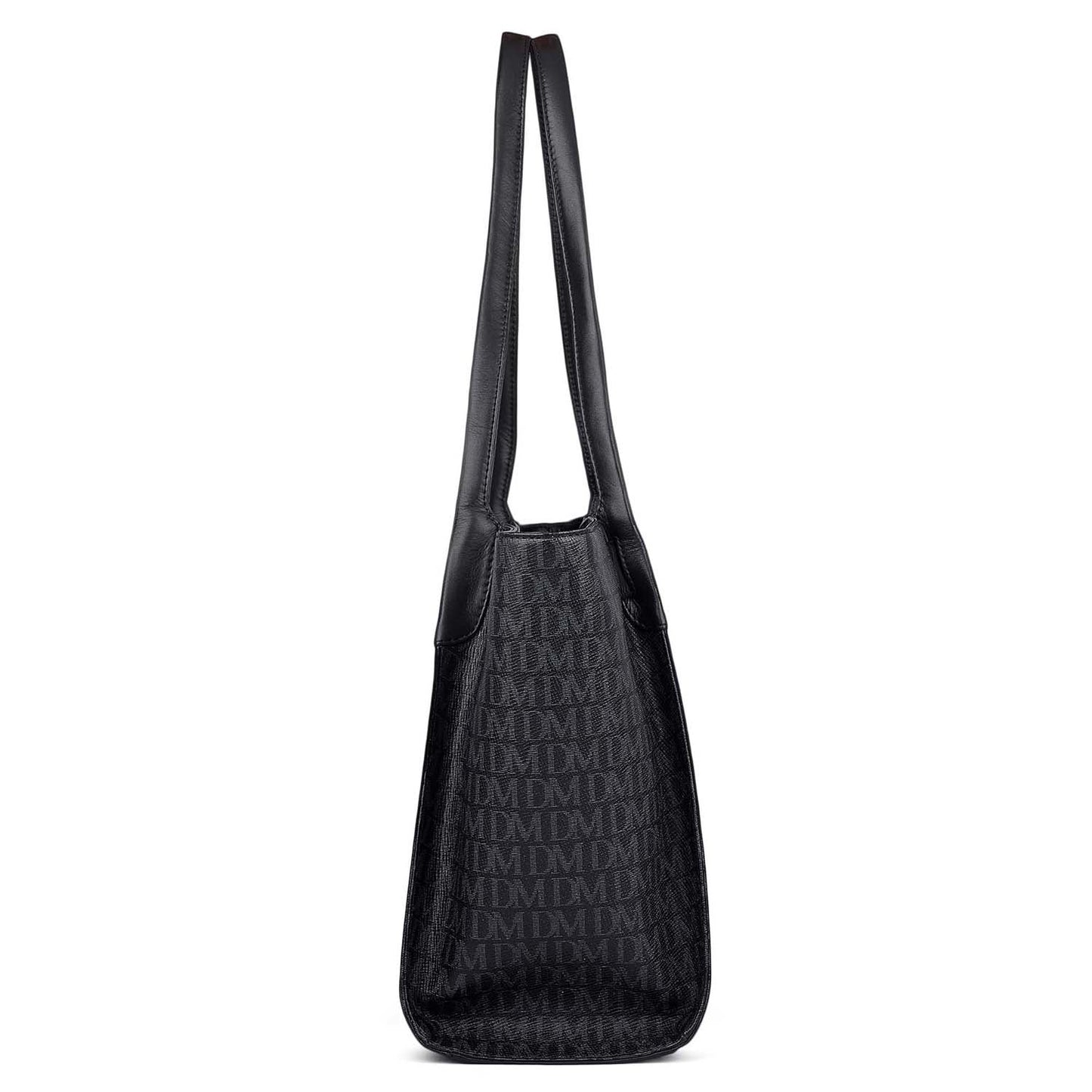 Allure Croco Franzy Leather Satchel - Black