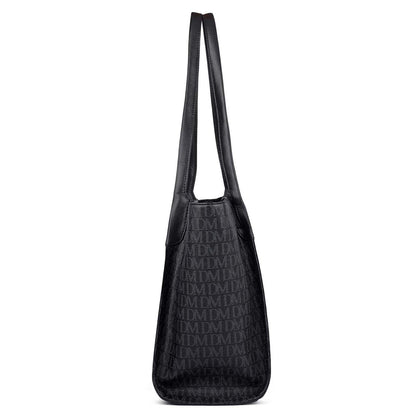 Allure Croco Franzy Leather Satchel - Black